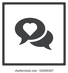 Speech bubbles Icon, flat design style