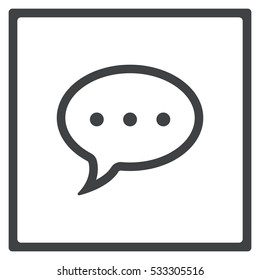 Speech bubbles Icon, flat design style