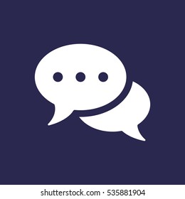 Speech bubbles Icon, flat design style