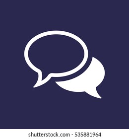 Speech bubbles Icon, flat design style
