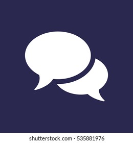 Speech bubbles Icon, flat design style