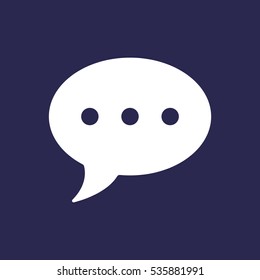 Speech bubbles Icon, flat design style