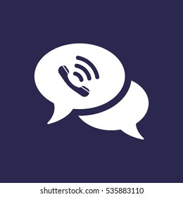 Speech bubbles Icon, flat design style