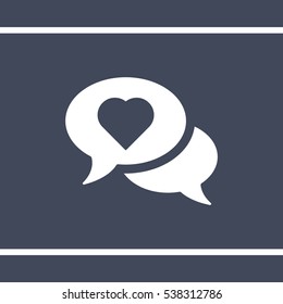Speech bubbles Icon, flat design style