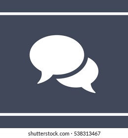 Speech bubbles Icon, flat design style