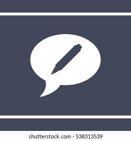 Speech bubbles Icon, flat design style