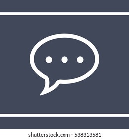 Speech bubbles Icon, flat design style