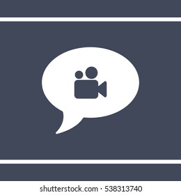 Speech bubbles Icon, flat design style
