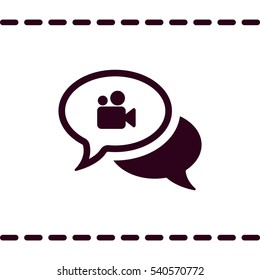 Speech bubbles Icon, flat design style