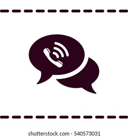 Speech bubbles Icon, flat design style