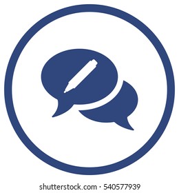Speech bubbles Icon, flat design style