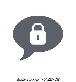 Speech bubbles Icon, flat design style