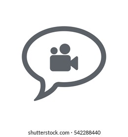 Speech bubbles Icon, flat design style