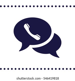 Speech bubbles Icon, flat design style