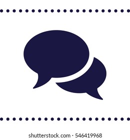 Speech bubbles Icon, flat design style