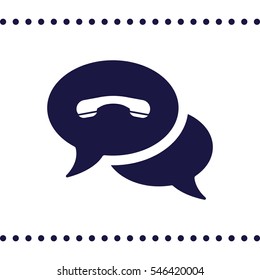 Speech bubbles Icon, flat design style