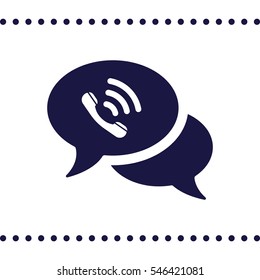 Speech bubbles Icon, flat design style
