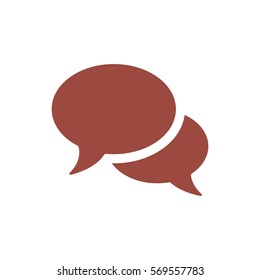 Speech bubbles Icon, flat design style