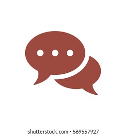 Speech bubbles Icon, flat design style