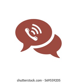 Speech bubbles Icon, flat design style