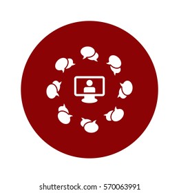 Speech bubbles Icon, flat design style