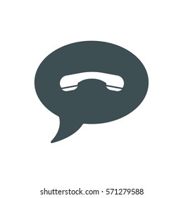 Speech bubbles Icon, flat design style