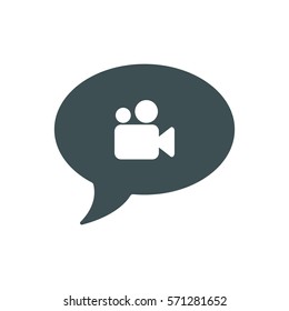 Speech bubbles Icon, flat design style
