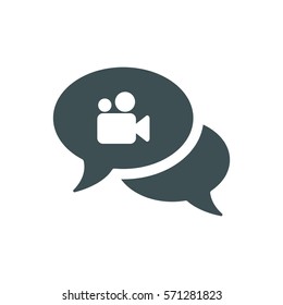 Speech bubbles Icon, flat design style