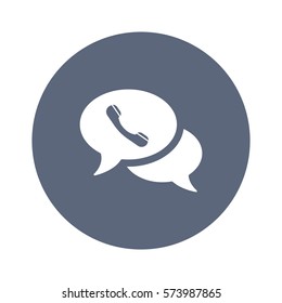 Speech bubbles Icon, flat design style