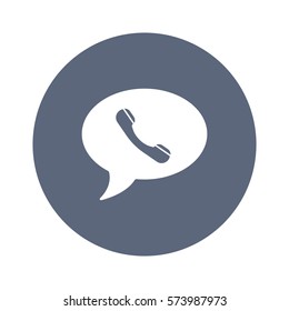 Speech bubbles Icon, flat design style