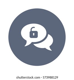 Speech bubbles Icon, flat design style