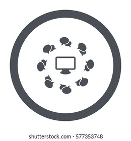 Speech bubbles Icon, flat design style