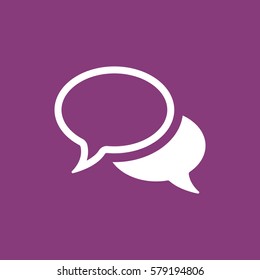 Speech bubbles Icon, flat design style