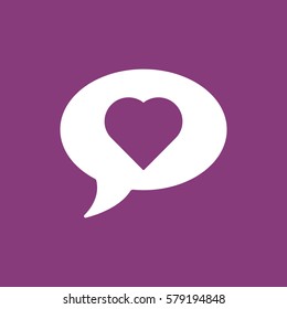 Speech bubbles Icon, flat design style