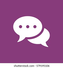 Speech bubbles Icon, flat design style