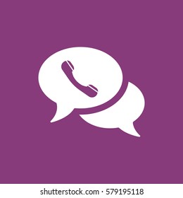 Speech bubbles Icon, flat design style