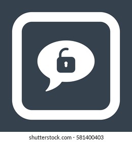 Speech bubbles Icon, flat design style