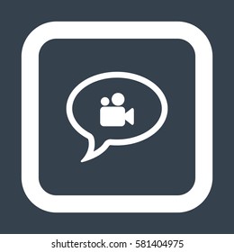 Speech bubbles Icon, flat design style