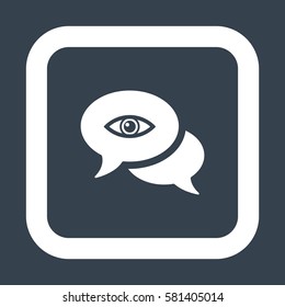 Speech bubbles Icon, flat design style