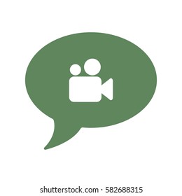 Speech bubbles Icon, flat design style