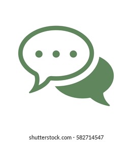 Speech bubbles Icon, flat design style