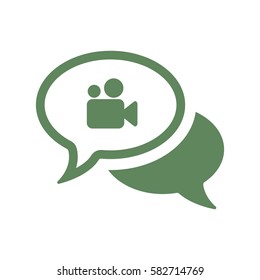 Speech bubbles Icon, flat design style