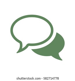 Speech bubbles Icon, flat design style