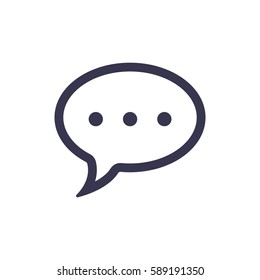 Speech bubbles Icon, flat design style