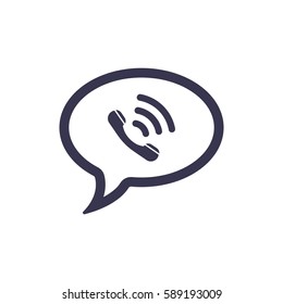 Speech bubbles Icon, flat design style