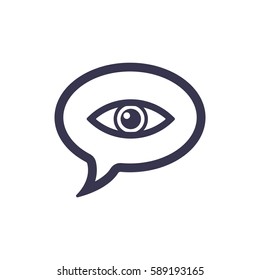 Speech bubbles Icon, flat design style