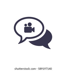 Speech bubbles Icon, flat design style