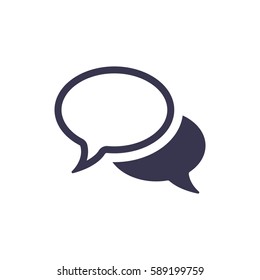 Speech bubbles Icon, flat design style