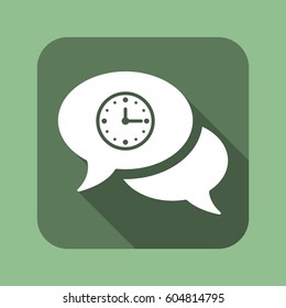 Speech bubbles Icon, flat design style