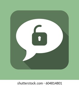 Speech bubbles Icon, flat design style